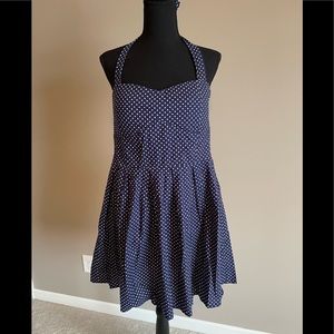 NWT Navy Blue and White Polka dot Dress